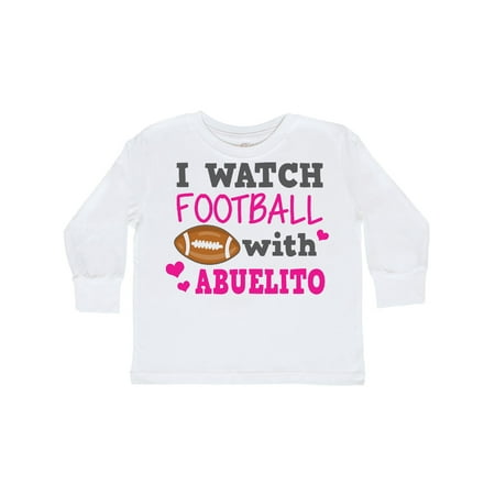 

Inktastic I Watch Football with My Abuelito Gift Toddler Boy or Toddler Girl Long Sleeve T-Shirt