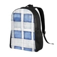 thumbnail image 3 of Single Side Full Backpack 16.1×11.8×4.5in Large Capacity Breathable Shoulder Belt Leisure Simple And Strong Bearing Capacity Doderblue Checked Hand-Drawn Sketch_2, 3 of 8
