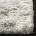 thumbnail image 4 of SAFAVIEH Ocean Trellis Solid Plush Polyester Shag Area Rug, Ivory, 8' x 10', 4 of 8