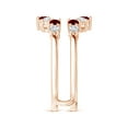 thumbnail image 3 of ANGARA Natural Ruby and Diamond Sunburst Ring Wrap in 14K Rose Gold for Women (Size-2.6mm) | July Birthstone, Birthday, Anniversary, Jewelry Gift for Women | Natural Ruby Ring, 3 of 10