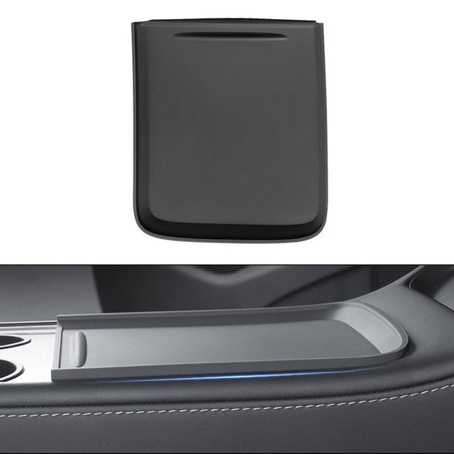 SPRING Car Accessories Central Control Silicone Pad Armrest Box Pad Central Control Cover Waterproof For Tesla Model Y 3 Black