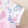 thumbnail image 6 of Tisuna Romper Dress For Newborn Girls Butterfly Print Short Sleeve Crew Neck Jumpsuit Causal Cute Baby Girls Summer Bodysuit Clothes Size 3-6 Months, 6 of 9