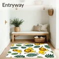 thumbnail image 3 of ODIKA 5'x7' Machine Washable Non-Slip Area Rug, Charming Animal With Smiling Lion and Tropical Accents High Traffic Rug, Yellow, 720395, 3 of 5