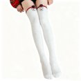 thumbnail image 2 of Warop Women's Knee-High Socks, Christmas Holiday Fashion with Pom Pom, Coral Fleece Thickened Warm, for Fall Winter Season, 2 of 5