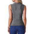 thumbnail image 3 of INSPIRE CHIC Women's Sleeveless Mesh Tops Glitter Party Sparkly Shirt XS Black Silver, 3 of 6