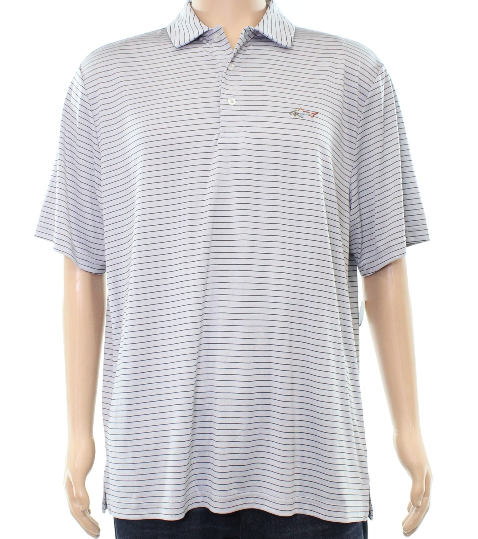Greg Norman Mens 5-Iron Striped Rugby 