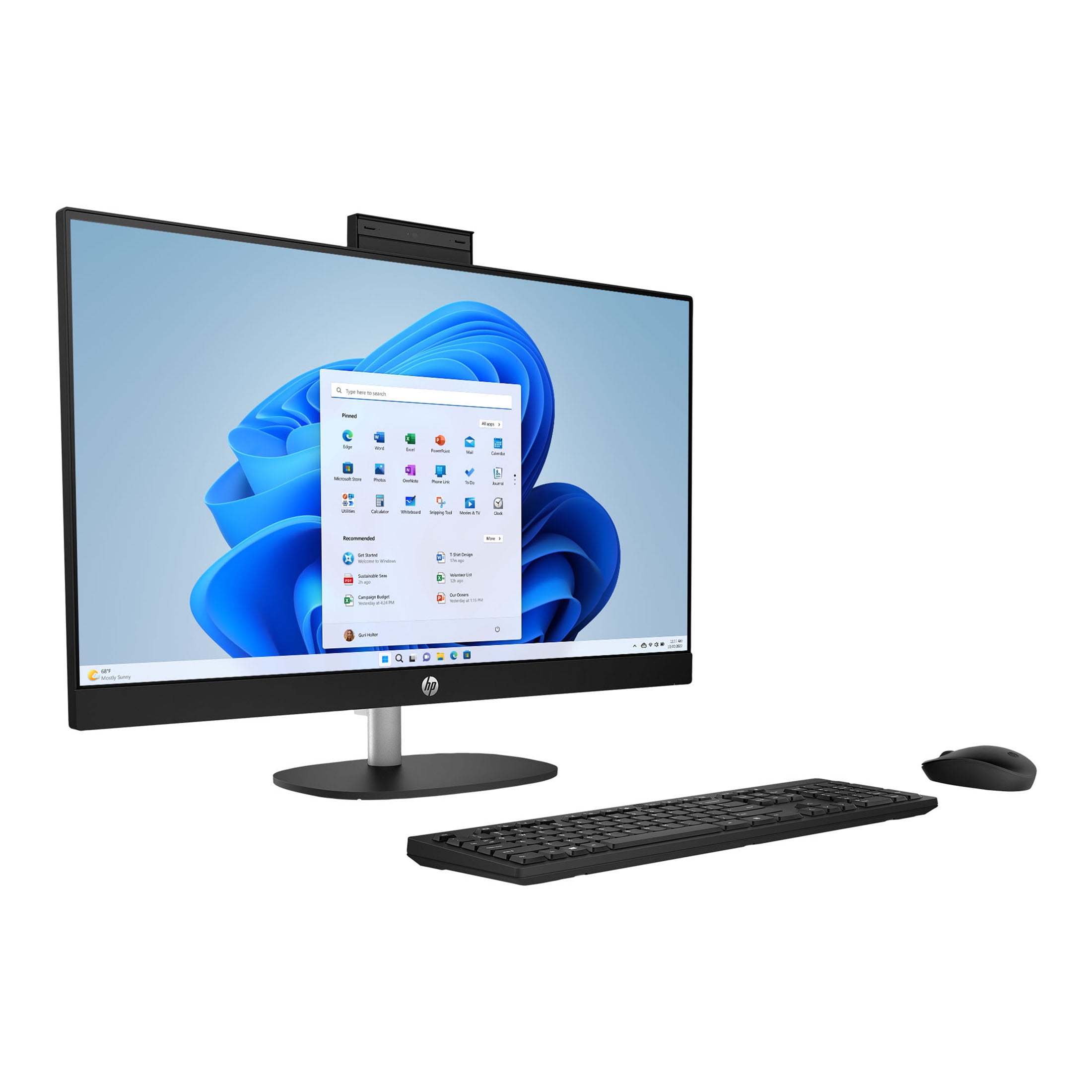 HP 27 inch Touch All-in-One Windows Desktop AMD Ryzen 7-7730U 12GB RAM 1TB SSD Jet Black