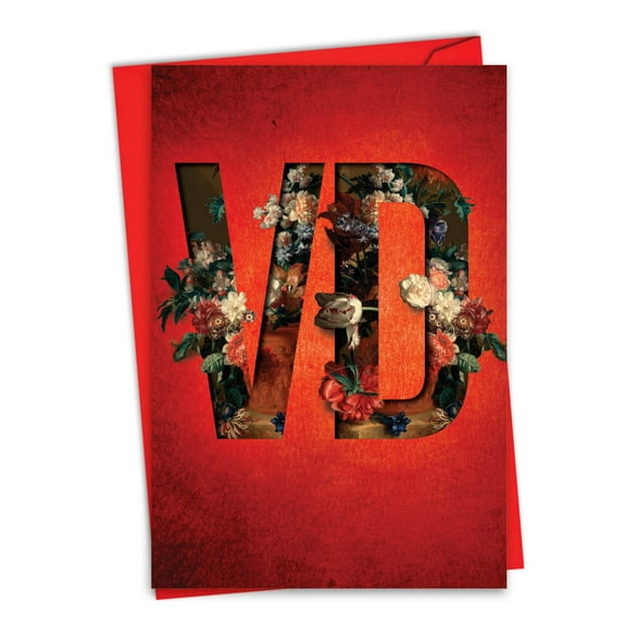 C3538VDG Humor Valentine's Day Greeting Card 'Happy VD' with Envelope by NobleWorks