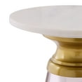 thumbnail image 3 of Safavieh Guido Glam Glass Round End Table, Pink / White, 3 of 7