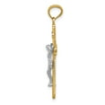 thumbnail image 2 of FB Jewels 14k Two-tone Gold Polished Crucifix Pendant, 2 of 4