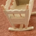 thumbnail image 5 of Unpainted Baby Cradle Model Figurine Toy For 1/12 Scale Doll House Scene Building And Nursery Room Display Decors, 5 of 9