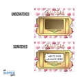 thumbnail image 3 of DIY Christmas Gold Ticket Pink 50 Cards - 50 Pack (50 Cards/50 Scratch Off Stickers), 3 of 7