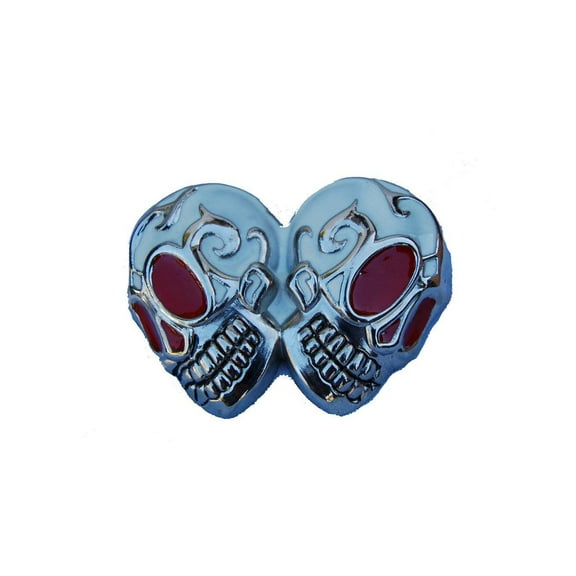 Double Red Eye Skull Belt Buckle