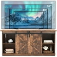 thumbnail image 4 of Farmhouse TV Stand for Televisions up to , Sliding Barn Doors and Storage Cabinets, Console Table and Media Furniture for Living Room, 4 of 18
