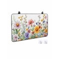 thumbnail image 2 of nqOlkjepod Large Induction Cooktop Protector Mat 31"x24", Spring Floral Stove Top Covers for Electric Stove, Yellow Pink Flowers Pastoral Watercolor Stove Burner Cover Mats, Glass Top Stove Cover, 2 of 8