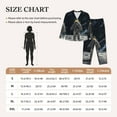 thumbnail image 4 of Pofeuu Astronaut Standing In The Moon Print Womens Pajamas Set Long Sleeve Sleepwear Button Down Nightwear Soft Pj Lounge Sets Button Down Pajamas Women-Large, 4 of 7