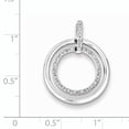 thumbnail image 3 of Sterling Silver Rhodium Plated Diamond Pendant (26 X 21) Made In India qp3355, 3 of 3
