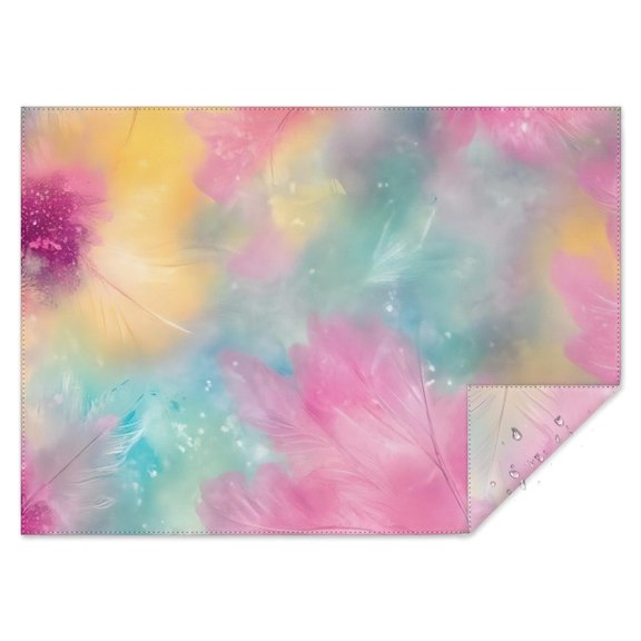Colorful Floral Pattern Rectangle Tablecloth 60"x84",Waterproof Polyester Rectangle Table Cloth, Wipeable Spillproof Polyester Tablecloth for Dining, Camping, Indoor and Outdoor