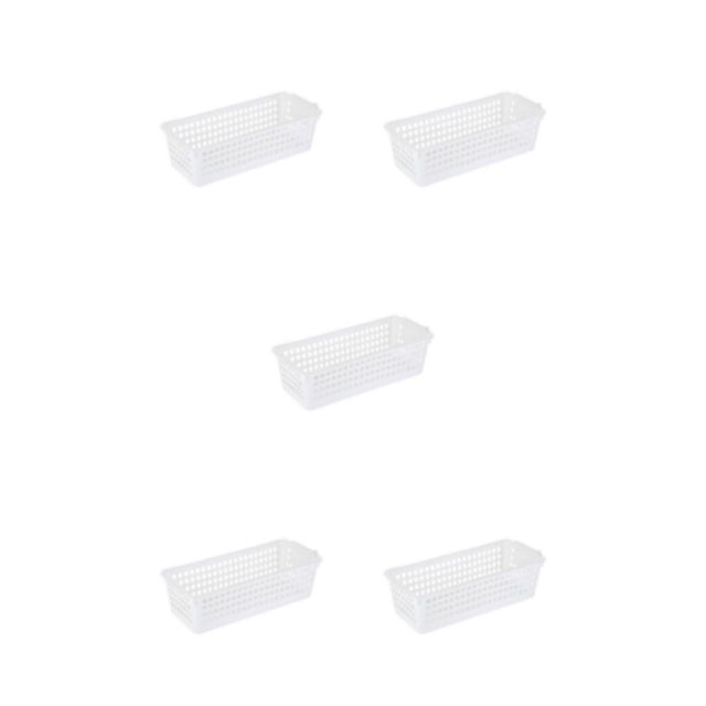 Matsuzay Caja de almacenamiento ahuecada de escritorio de PP, resistente y duradera, artículo imprescindible, cesta de almacenamiento Type2 NO2