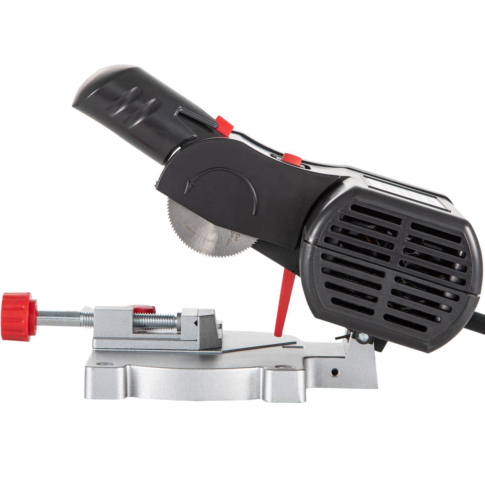 Mini Miter Chop Saw 2-5/16 Inch Steel Resin Blade 1/2 Inch Cutting Depth 0-45 Degree Benchtop Saw for Copper Aluminum Wood Zinc Hobby Craft