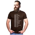 thumbnail image 1 of Gift for Bearded Men Beard Scale Men's T-shirt Large Brown, 1 of 4