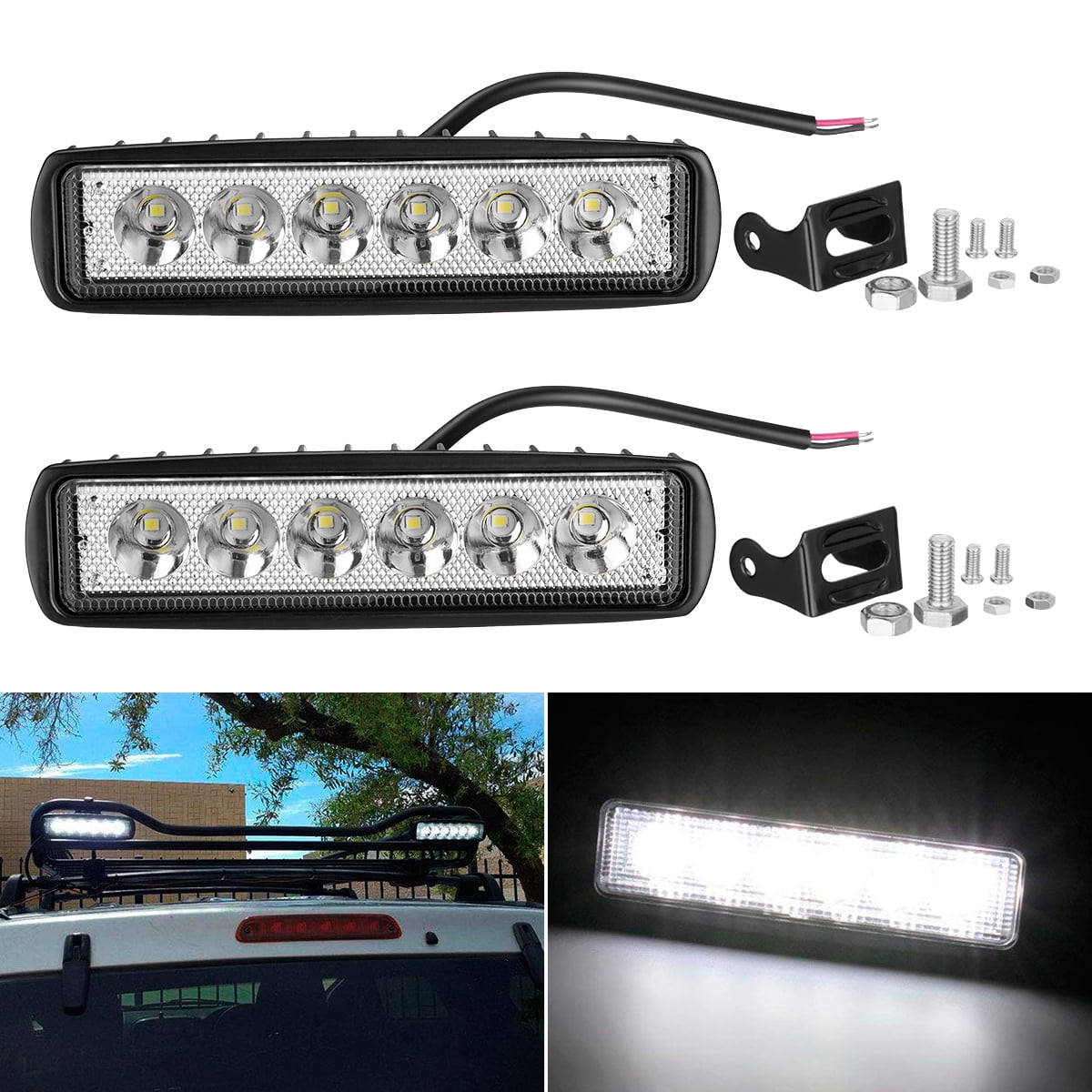 6 Inch LED Light Bar Amber Protective Cover for 18W Single Row Light Bar WOW 