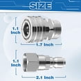 thumbnail image 2 of Npt 3/8 Inch Male Female Quick Connector Kit Pressure Washer Adapters M22 Thread, 2 of 9