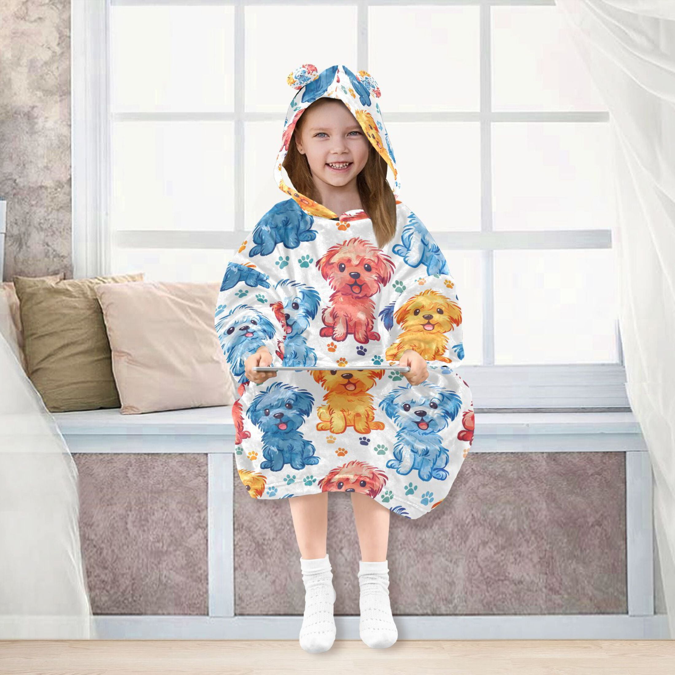 joogoo Blanket Hoodie for Dog Cartoon Oversize Sweatshirt 3-14 YR L