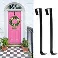thumbnail image 1 of Gancho para guirnalda navideña, 2 piezas de hierro forjado, innovador colgador para guirnalda, colgador de puerta navideño, instalación sin esfuerzo, 1 of 14