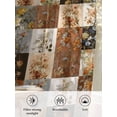 thumbnail image 6 of Sheer Curtains 54 Inch Length, Floral Patchwork Semi Sheer Curtains Light Filtering Window Treatment, Vintage Country Geometric Flower Privacy Voile Drapes for Living Room Bedroom 52x54 Inch, 6 of 7