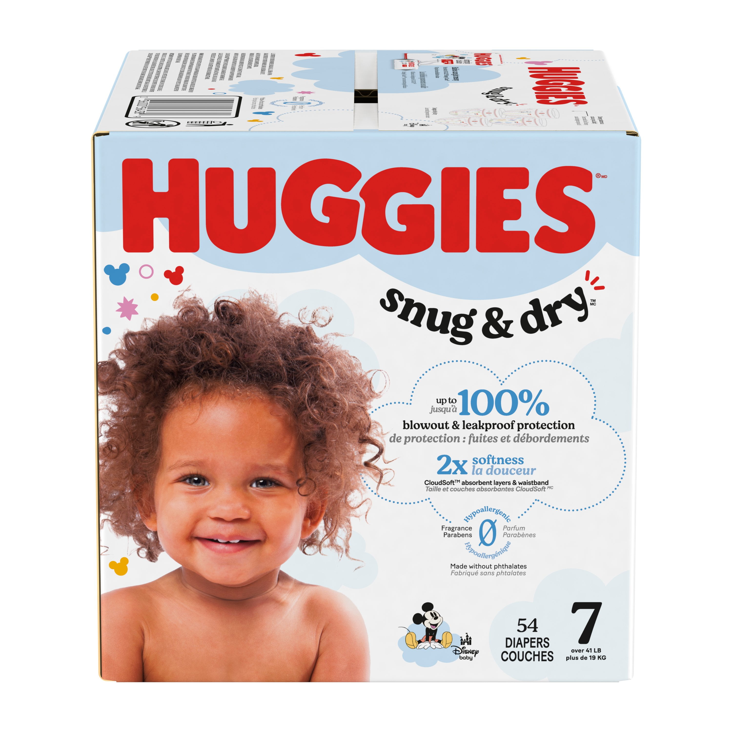 Couches Huggies Snug & Dry, Taille 1-8 GIGA (8-46lbs), 128-66 U