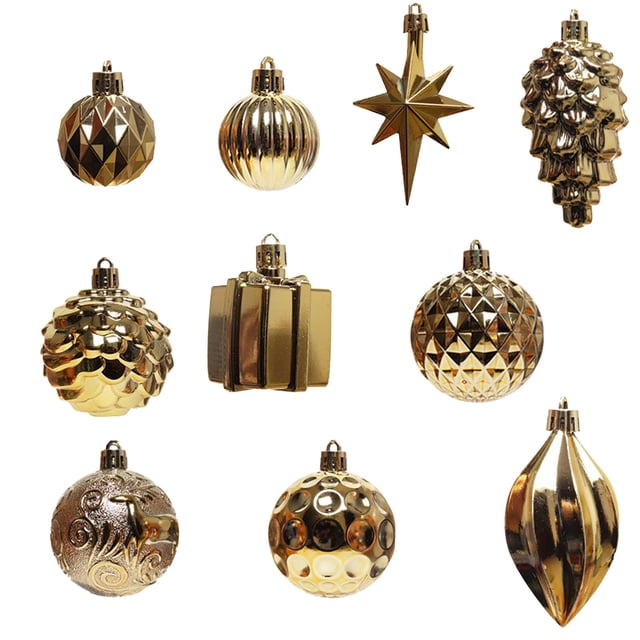 12PCS Christmas Tree Ornament Pendant Party Supplies Tree Hanging Plastic Ball