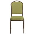 thumbnail image 3 of HERCULES Series Crown Back Stacking Banquet Chair in Burgundy Fabric - Gold Frame, 3 of 9