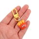 thumbnail image 5 of Juego de 3 llaveros de comida rápida para niños, con forma de hamburguesa, pizza y papas fritas, accesorios geniales para llaveros, colgante de comida de imitación para recuerdos de fiestas, 5 of 7