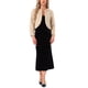 thumbnail image 2 of BOLERO CHIC INSPIRADOR de Invierno para Mujer, Bolero Abierto de Piel Sintética, Color Caqui Claro, 2 of 6