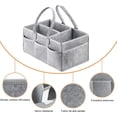 thumbnail image 4 of Organizador de Pañales para Bebé, Canasta organizadora bebe, Cesta de Fieltro para Almacenamiento Pañales, Pañalera para Recién Nacido o Coche con múltiples bolsillos para pañales, toallitas (Gris), 4 of 5