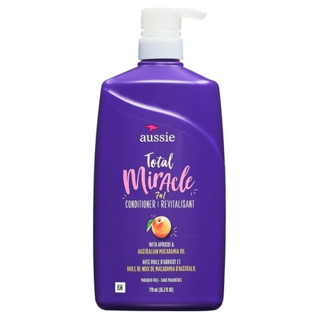 Aussie Total Miracle Conditioner, For Any Hair Type, Paraben Free, 26.2 fl oz