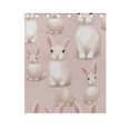 thumbnail image 5 of Rabbits Pink Curtains Black Out Curtains for Sliding Glass Doors Bedroom Living Room Bathroom 2 Panels Set, 5 of 5
