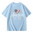 thumbnail image 4 of Children’s 250 Years America Anniversary T-Shirt -250th Independence Day Freedom T-Shirt,Stylish Graphic Print Casual For Girls And Boys Comfortable Daily Wear Tees And Shirts 160, 4 of 4