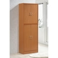 thumbnail image 2 of Hodedah Dining Room Storage 4 Door Kitchen Pantry China Cabinet, Cherry, 2 of 5