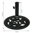 thumbnail image 4 of Sunnydaze Rose Blossom 17 lb Black Round Cast Iron Market Umbrella Base, 4 of 9