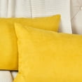 thumbnail image 3 of Home Soft Things Suede Throw Pillow Cover with Big Zipper 2 Pieces - Lemon Curry - 14" x 26", 3 of 5