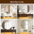 thumbnail image 6 of BEAUTYPEAK 24" Wall Mirror Bathroom Mirror Wall Mounted Round Mirror, Gold, 6 of 9