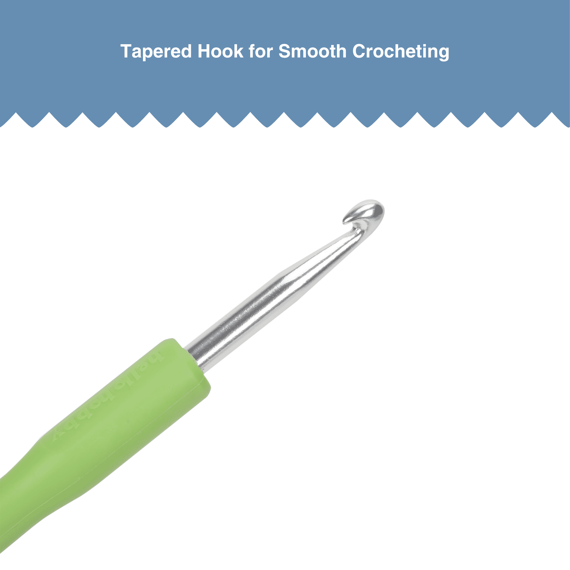 Hello Hobby Ergonomic Crochet Hook, Size K, 6.5 mm