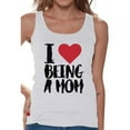 thumbnail image 1 of Awkward Styles Women's I Love Being A Mom Mothering Graphic Tank Tops Black Mother's Day Gift Idea, 1 of 4