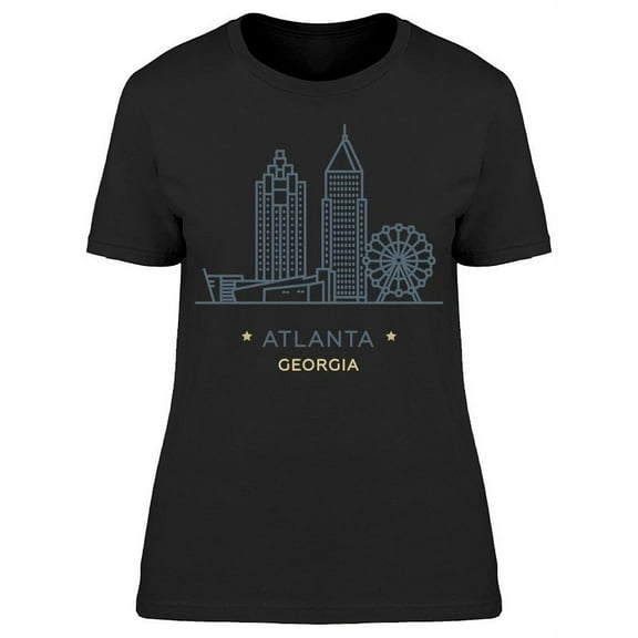 Famous City Atlanta T-Shirt Women -Image by Shutterstock, Female Small