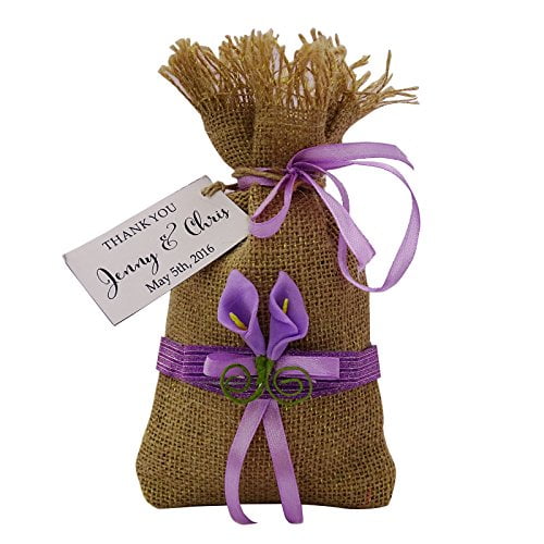 20 Jute Drawstring Bag Pouches With Custom Tag Wedding Small Burlap Favor Bags Rustic Party Favor Sack 4"x6.5" inches