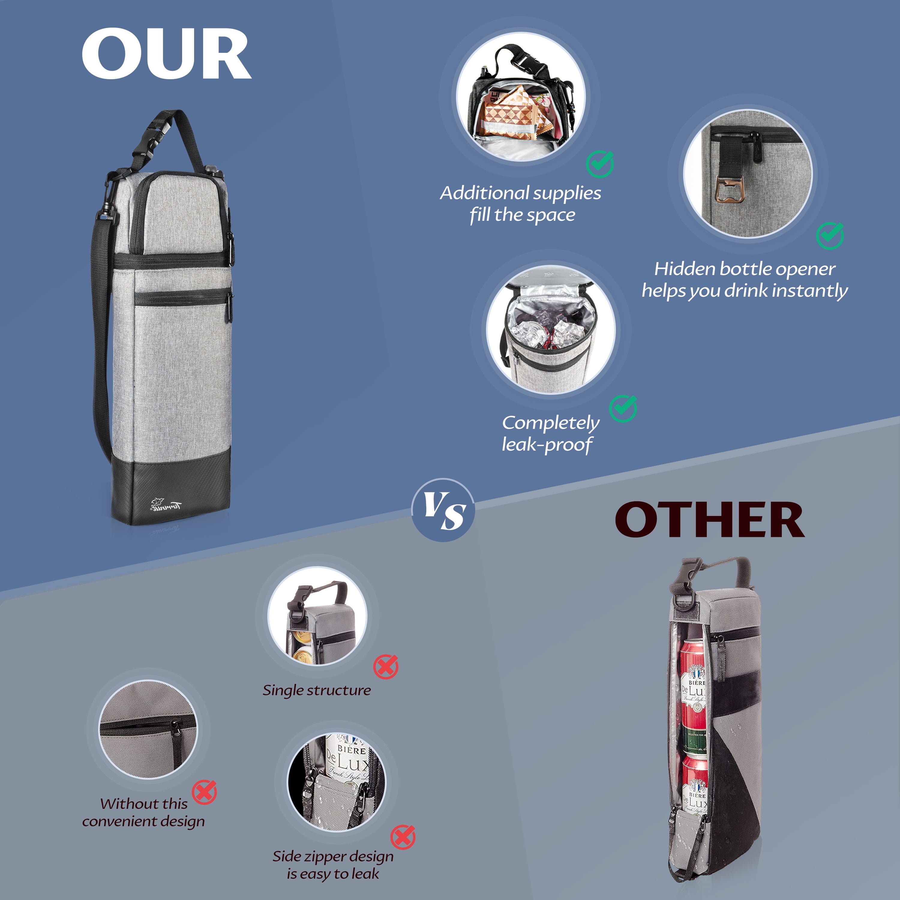 Tirrinia Outdoor Portable Golf Refrigerated Ice Bag for Men, Father -  Golf Accessories Insulation Bag,Golf Sports Bags For Hiking, Camping, Picnic and more