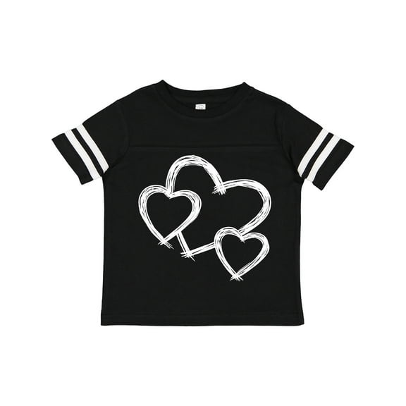 Inktastic Three White Hearts Boys or Girls Toddler T-Shirt