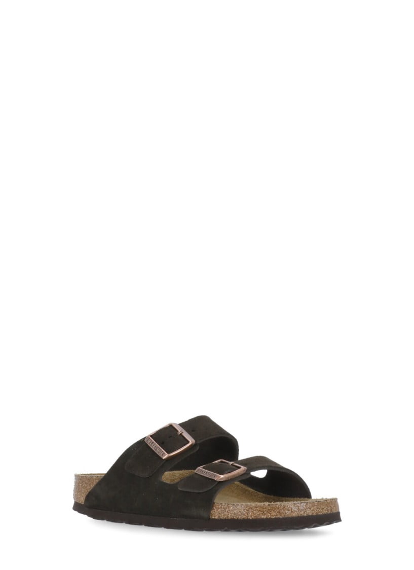 Birkenstock Arizona Soft Footbed Narrow Width Suede Sandal, 39